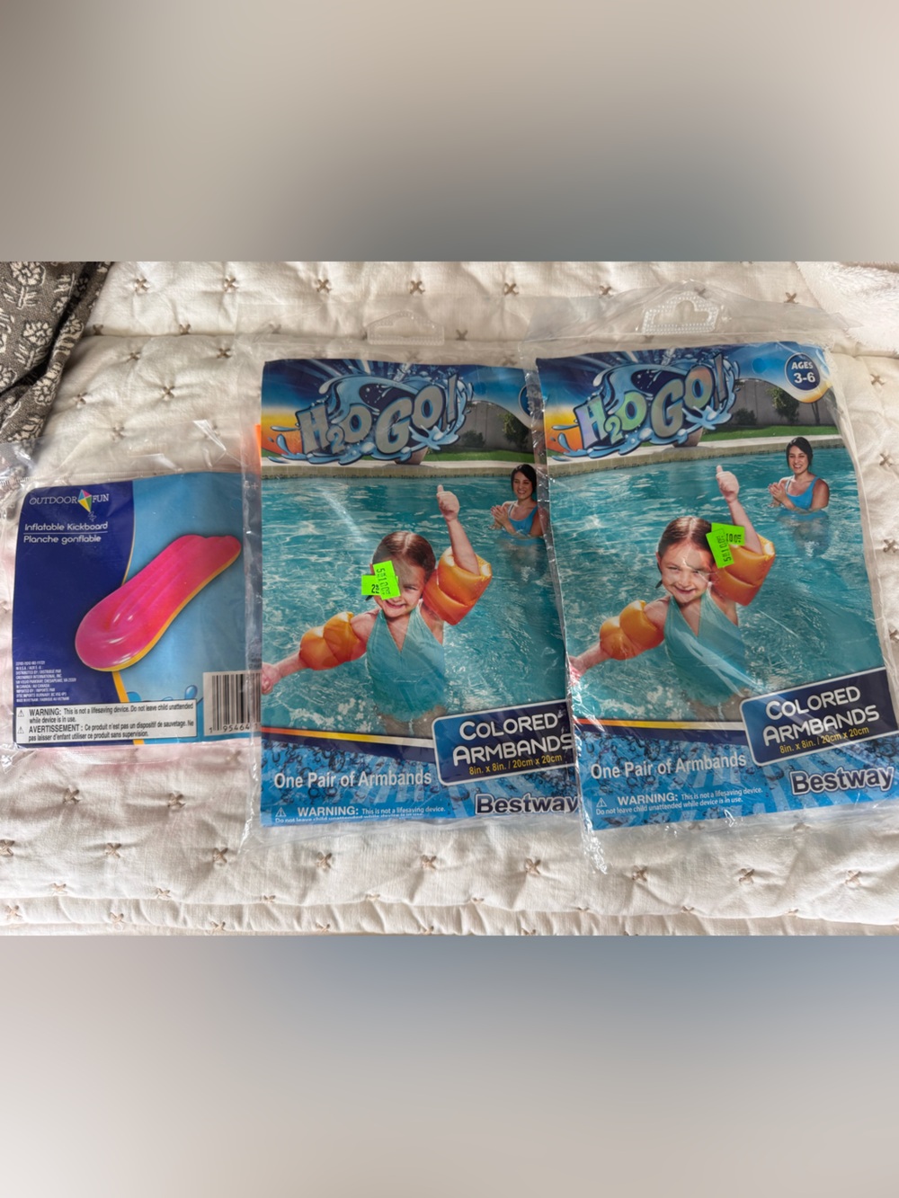 FREE with purchase Kids Swim Armbands - Pack of 2 & inflatable kick board